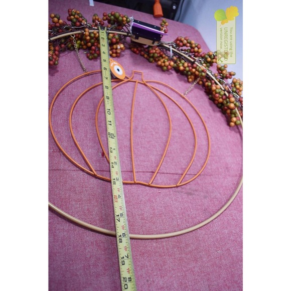 Hyde & EEK! Harvest Fall Pumpkin Wreath - Picture 6 of 6